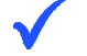 blue checkmark